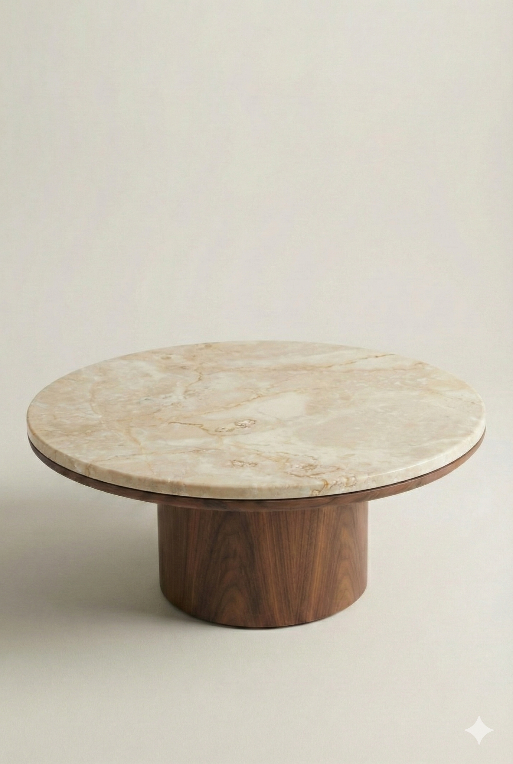 Malam - Round Wooden Base